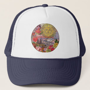 Vintage Spain Sunshine Travel Collage Retro Europe Trucker Hat