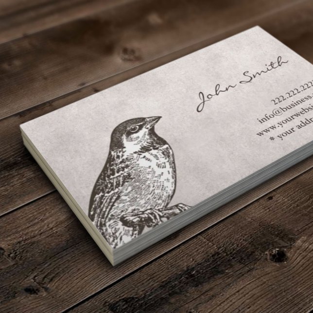 Vintage Sparrow Calling Card Profile Card (Creator Uploaded)