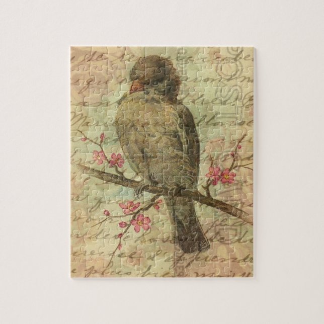 Vintage Sparrow Jigsaw Puzzle (Vertical)