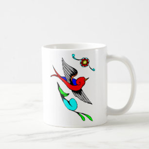 Vintage Sparrow Tattoo Coffee Mug
