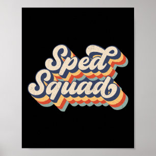 Vintage Sped Squad Special Ed Teacher Byck To Scho Poster