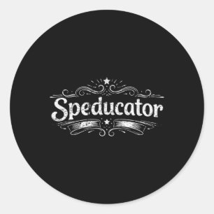 Vintage Speducator Special Education Teacher Clic Classic Round Sticker