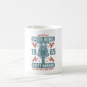 Vintage Speed Rebel 1965 Motorcycle Coffee Mug
