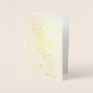 Vintage Sphinx illustration Foil Card