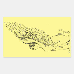 Vintage Sphinx illustration Rectangular Sticker