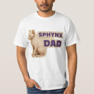 Vintage Sphynx Dad Hairless Cat Owner Retro Graphi T-Shirt