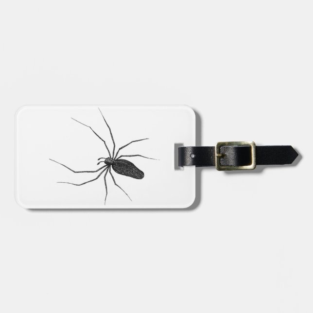 Vintage spider art luggage tag (Front Horizontal)