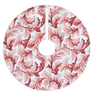 Vintage spiral baroque leaves, decorative. brushed polyester tree skirt
