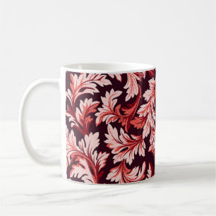 Vintage Spiral Baroque Leaves, Textured. Coffee Mug