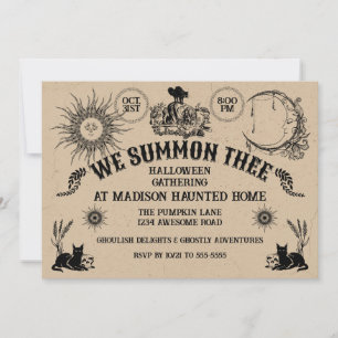 Vintage Spirit Board Halloween Invitation