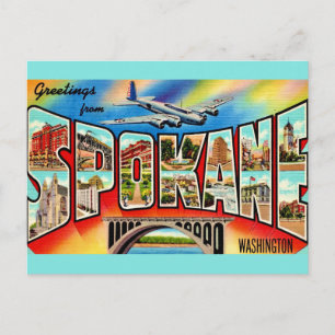 Vintage Spokane Washington  Postcard