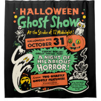 Vintage Spook Show Poster Shower Curtain