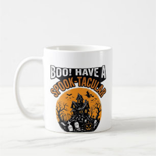 Vintage Spook-Tacular Halloween Haunted House Shir Coffee Mug