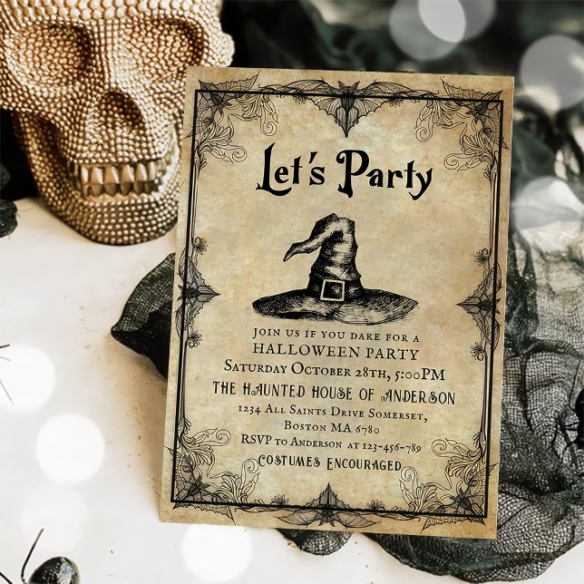 Vintage Spooktacular Adult Halloween Costume Party Invitation (Creator Uploaded)
