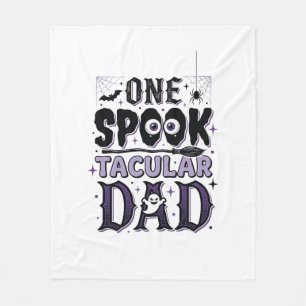 Vintage Spooktacular Dad Halloween Shirt Design_1 Fleece Blanket