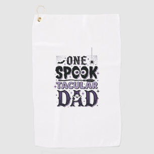 Vintage Spooktacular Dad Halloween Shirt Design_1 Golf Towel