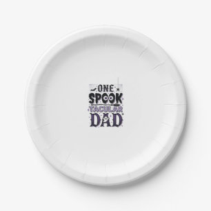 Vintage Spooktacular Dad Halloween Shirt Design_1 Paper Plate