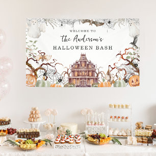 Vintage Spooky Cottagecore Halloween Party Banner