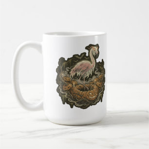 Vintage Spooky Flamingo Halloween Design Coffee Mug
