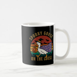 Vintage Spooky Goose On The Loose Funny Halloween Coffee Mug