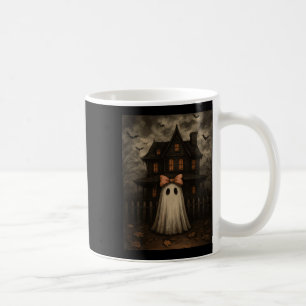 Vintage Spooky Scary Ghost Haunted House Midnight Coffee Mug