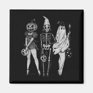 Vintage Spooky Squad Funny Girl Witchy Fall Season Magnet