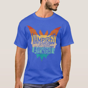 Vintage spooky vampires party all night, creepy ba T-Shirt
