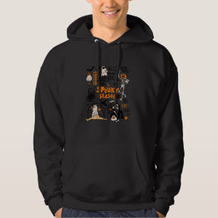 Vintage Spooky Vibes Funny Groovy Hippie Ghost Hal Hoodie