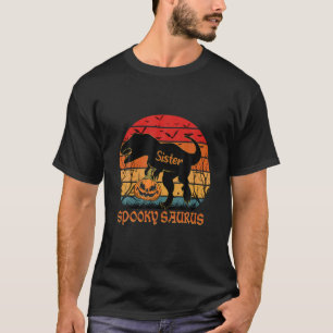 Vintage Spookysaurus Sister Rex Dinosaur Halloween T-Shirt