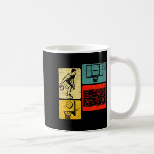 Vintage sport basketball player boys men retro coffee mug