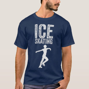 Vintage Sport Ice Skating Lovers Ice Skating Woman T-Shirt