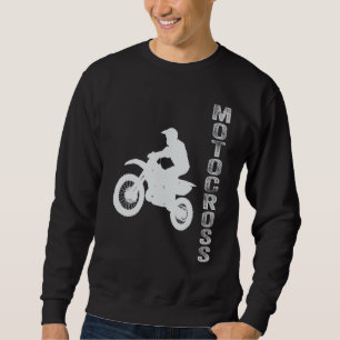 Vintage Sport Motocross Motocross Man Silhouette Sweatshirt