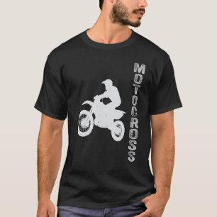 Vintage Sport Motocross Motocross Man Silhouette T-Shirt