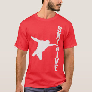 Vintage Sport Skydiving Lovers Skydiving Man Silho T-Shirt