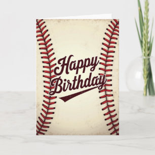 Vintage Sport Stitch Birthday Card
