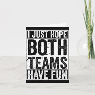 Vintage sport team crew game hope both teams have card