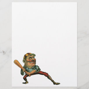 Vintage Sports, Angry Baseball Player Batter