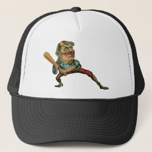 Vintage Sports, Angry Baseball Player Batter Trucker Hat