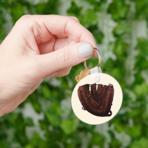 Vintage Sports, Antique Leather Baseball Glove Key Ring