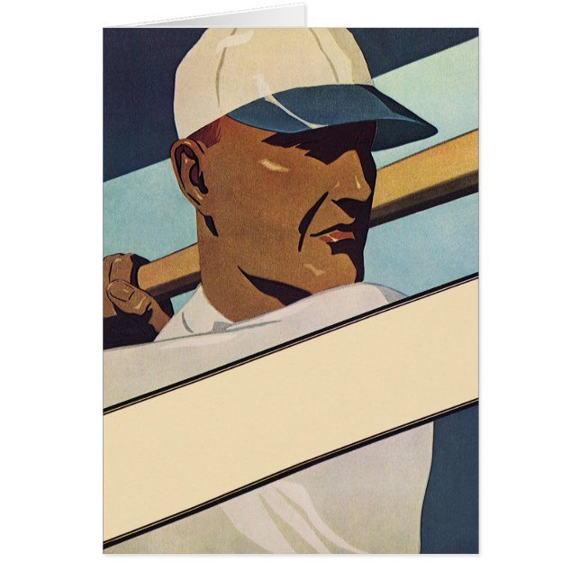 Vintage Sports Baseball Batter, Stylised Art (Front)