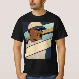 Vintage Sports Baseball Batter, Stylised Art T-Shirt