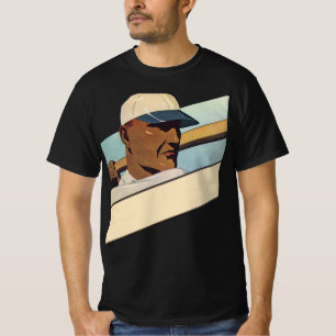 Vintage Sports Baseball Batter, Stylised Art T-Shirt