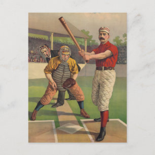 Vintage Sports Baseball Card Drawing