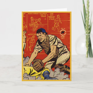 Vintage Sports Baseball Catcher Card