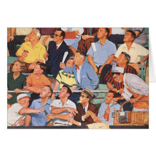 Vintage Sports Baseball Fans Watching a Game