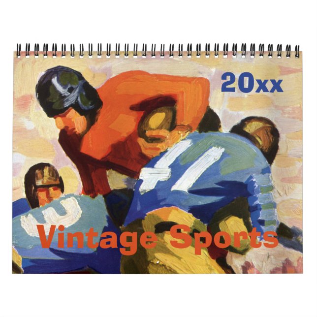 Vintage Sports, Baseball, Football and Basketball Calendar (Cover)