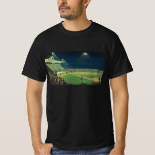 Vintage Sports, Baseball Game at Night T-Shirt