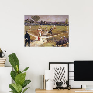 Vintage Sports Baseball Game by Henry Sandham Poster