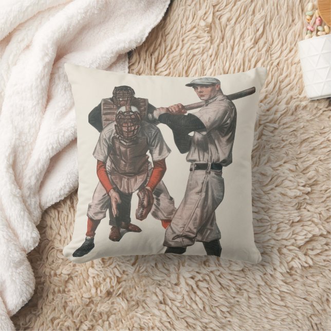 Vintage Sports Baseball Players Cushion (Blanket)