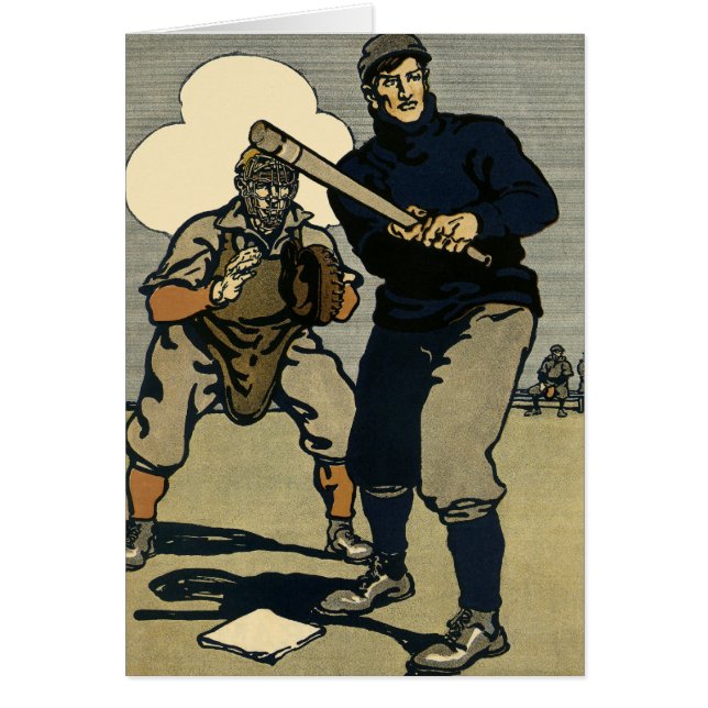 Vintage Sports Baseball Players, Stylised Art (Front)